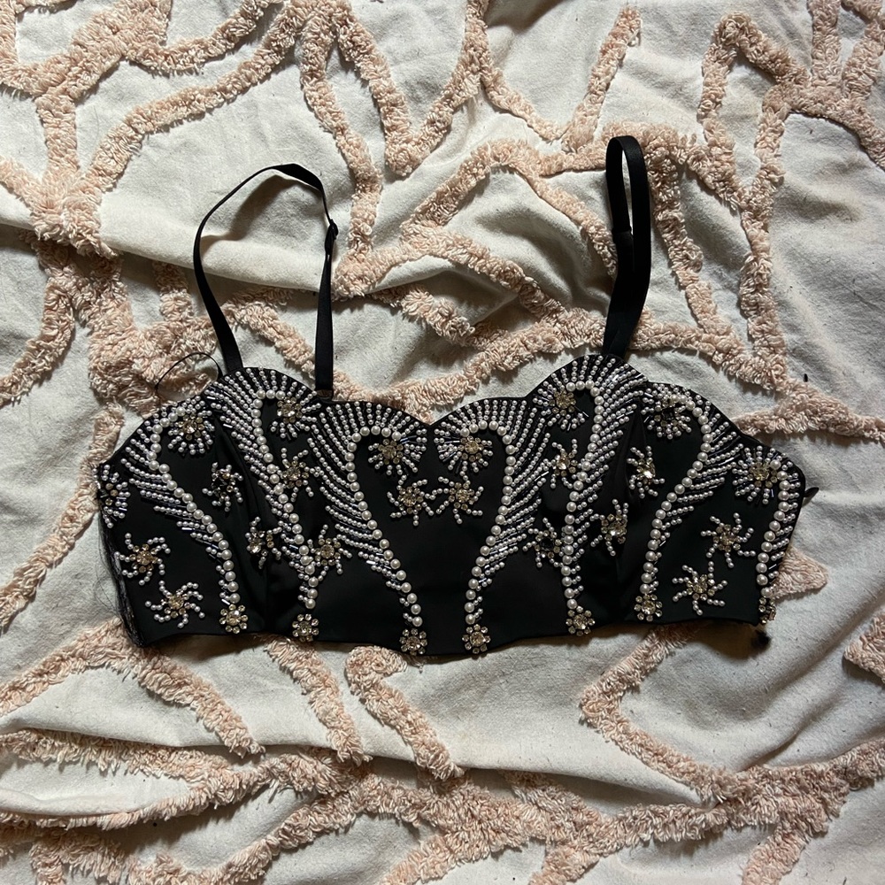 Express beaded bandeau/bralette